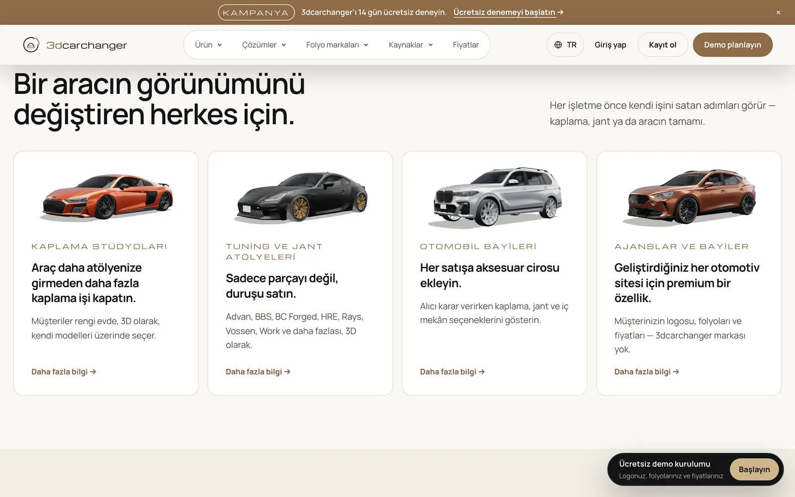 3D Car Changer kimler için sayfası