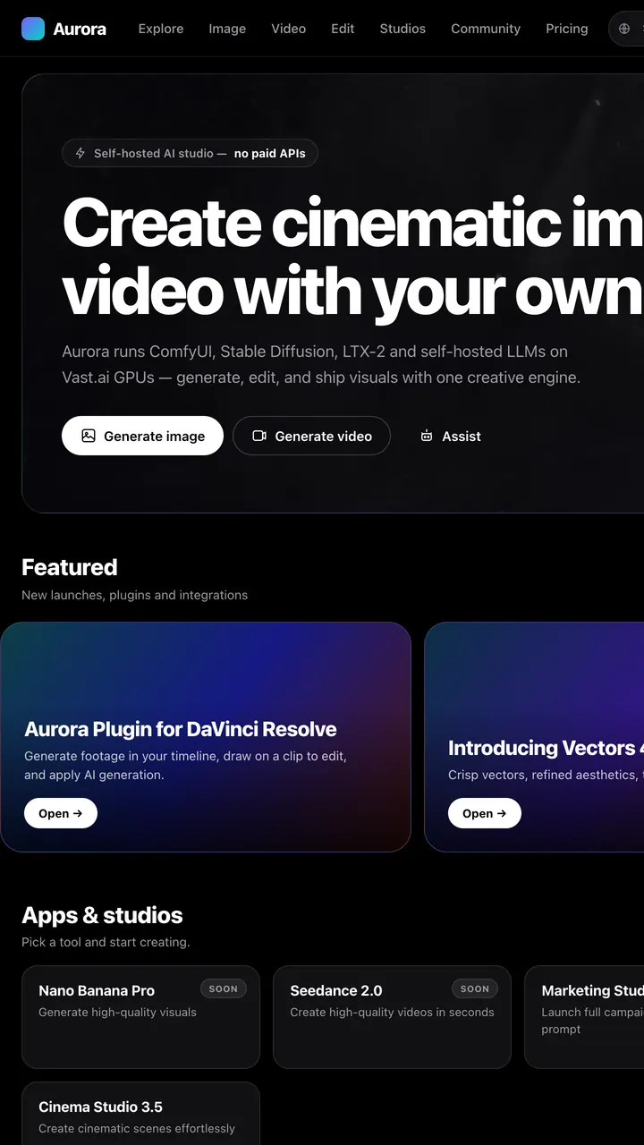 Aurora AI projesinin ekran görüntüsü