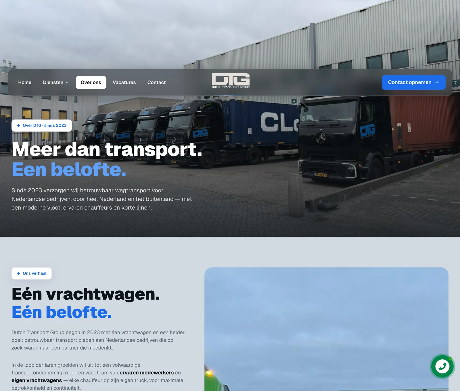 Dutch Transport Group hakkımızda sayfası