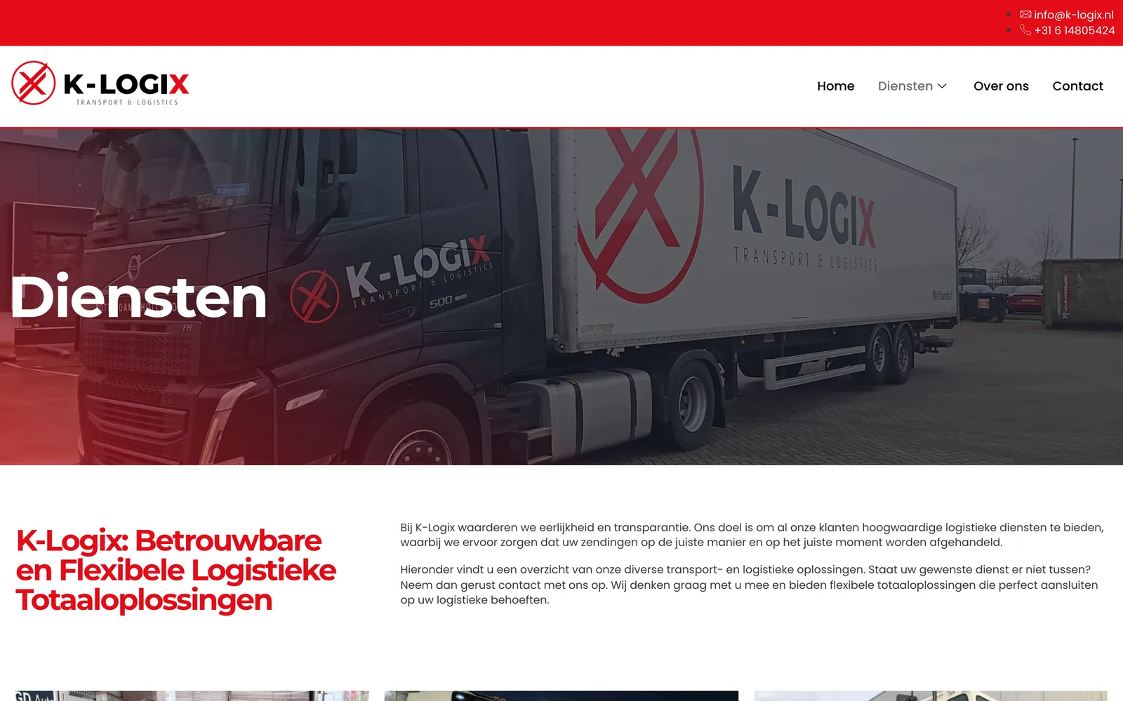 K-Logix hizmetler sayfası