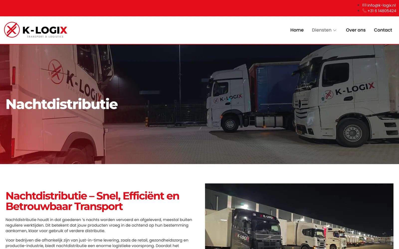 K-Logix gece dağıtımı sayfası