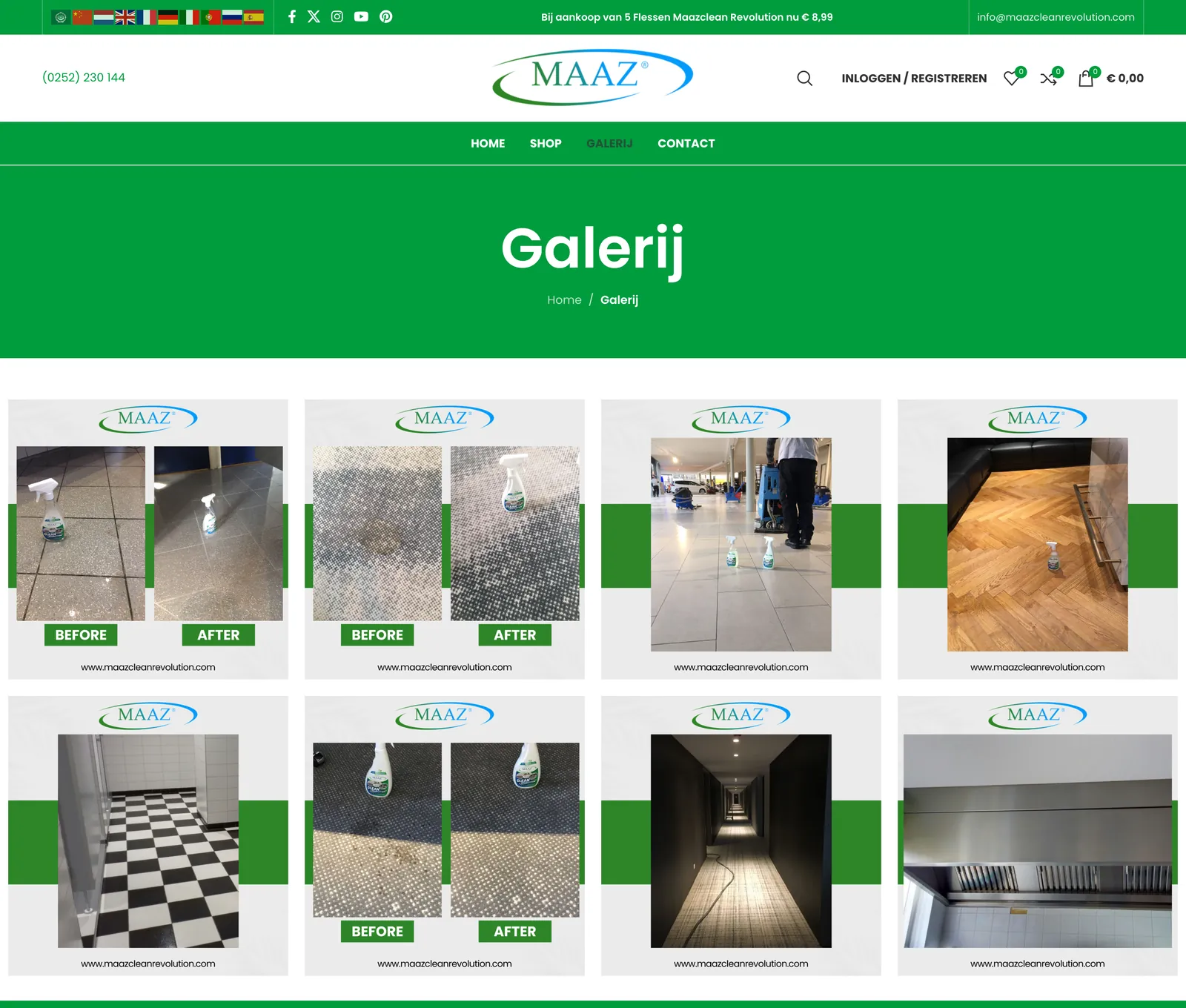 Maaz Clean Revolution galeri sayfası