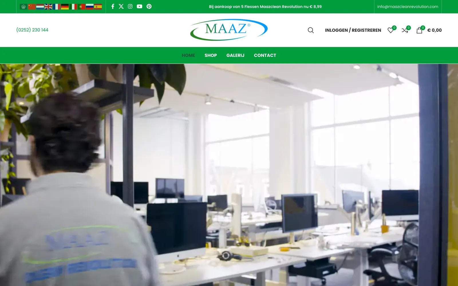 Maaz Clean Revolution açılış ekranı