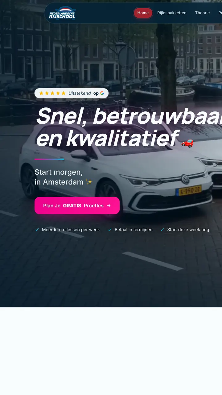 Nederlandsche Rijschool projesinin ekran görüntüsü