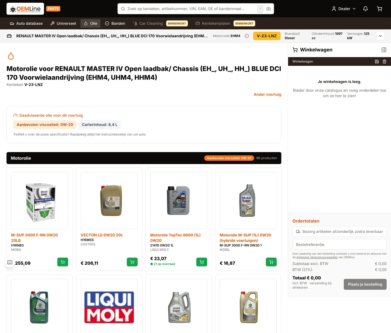 OEMLine Parts yağ danışmanı