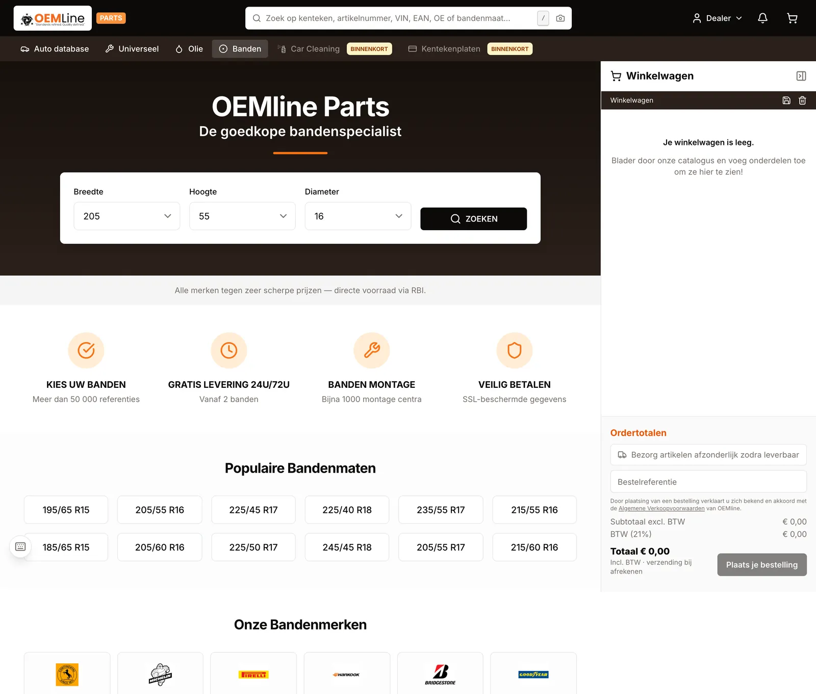 OEMLine Parts lastik araması